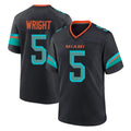 Odoa M.Dolphins #5 Jaylen Wright Player Black Pitch Rivalries Collection Home Game Stitched Jerseys