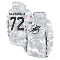 Odoa M.Dolphins #72 Jonah Savaiinaea Player Arctic Camo Salute to Service Hoodies Limited Game Stitched Jerseys