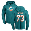 Odoa M.Dolphins #73 Austin Jackson Player Aqua LOGO Pullover Hoodies Limited Stitched Jerseys