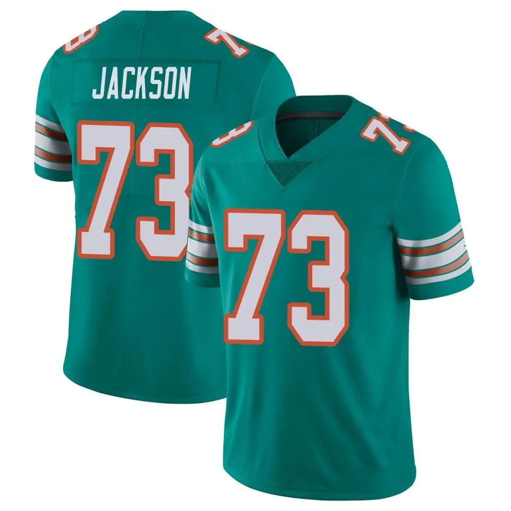 Odoa M.Dolphins #73 Austin Jackson Player Aqua Limited Alternate Vapor Untouchable Home Game Stitched Jerseys