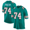 Odoa M.Dolphins #74 Kadyn Proctor Player Aqua Alternate Home Game Stitched Jerseys