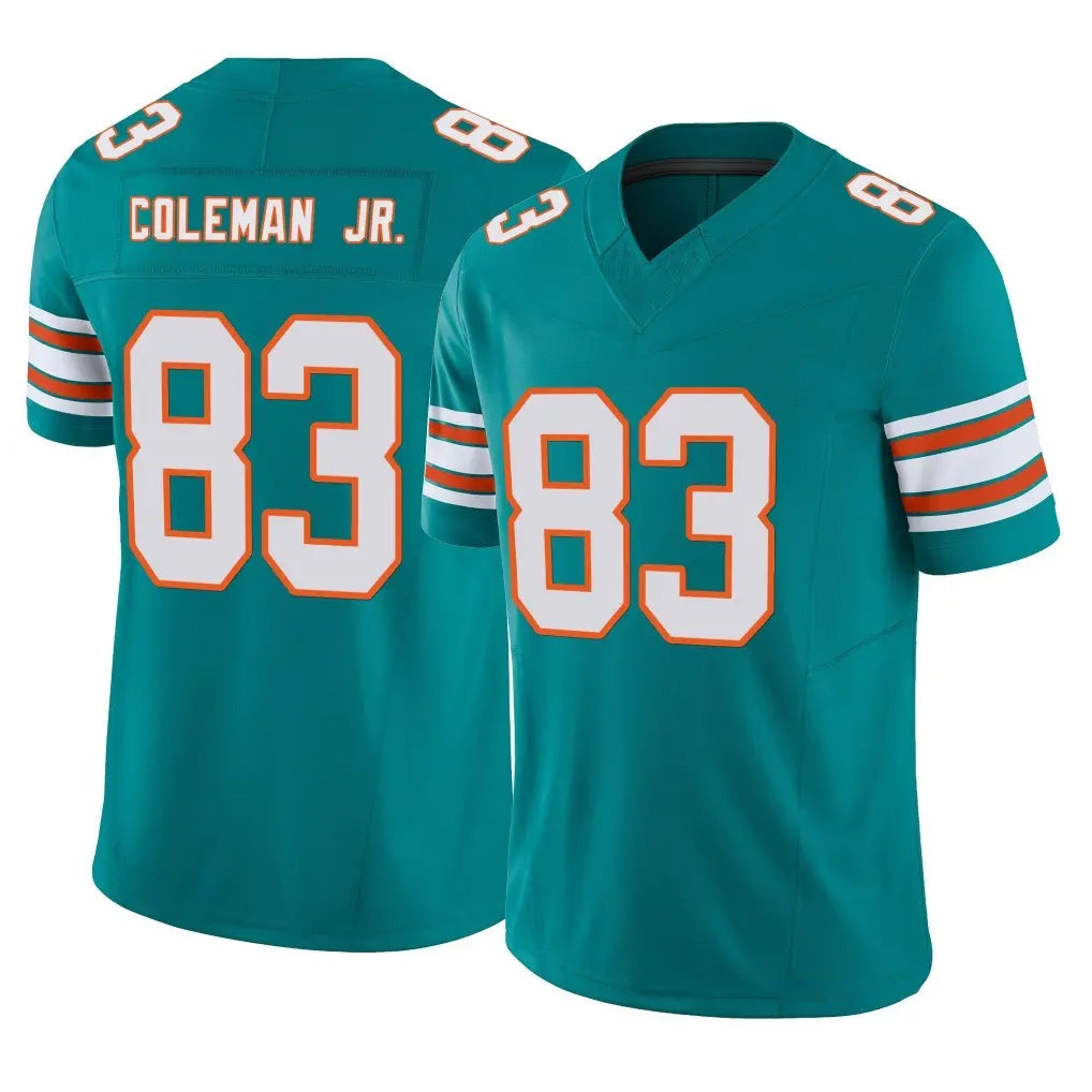 Odoa M.Dolphins #83 Kevin Coleman Jr. Player Aqua Limited Alternate Vapor F.U.S.E. Home Game Stitched Jerseys