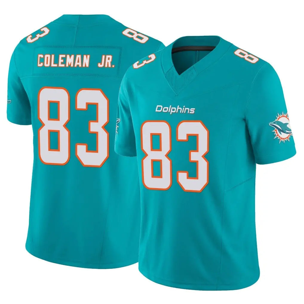 Odoa M.Dolphins #83 Kevin Coleman Jr. Player Aqua Limited Vapor F.U.S.E. Home Game Stitched Jerseys