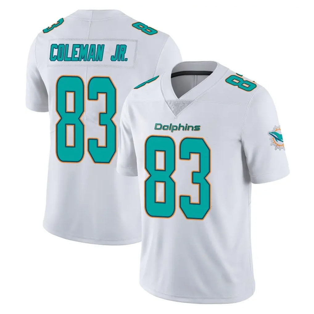 Odoa M.Dolphins #83 Kevin Coleman Jr. Player White Limited Vapor Untouchable Home Game Stitched Jerseys