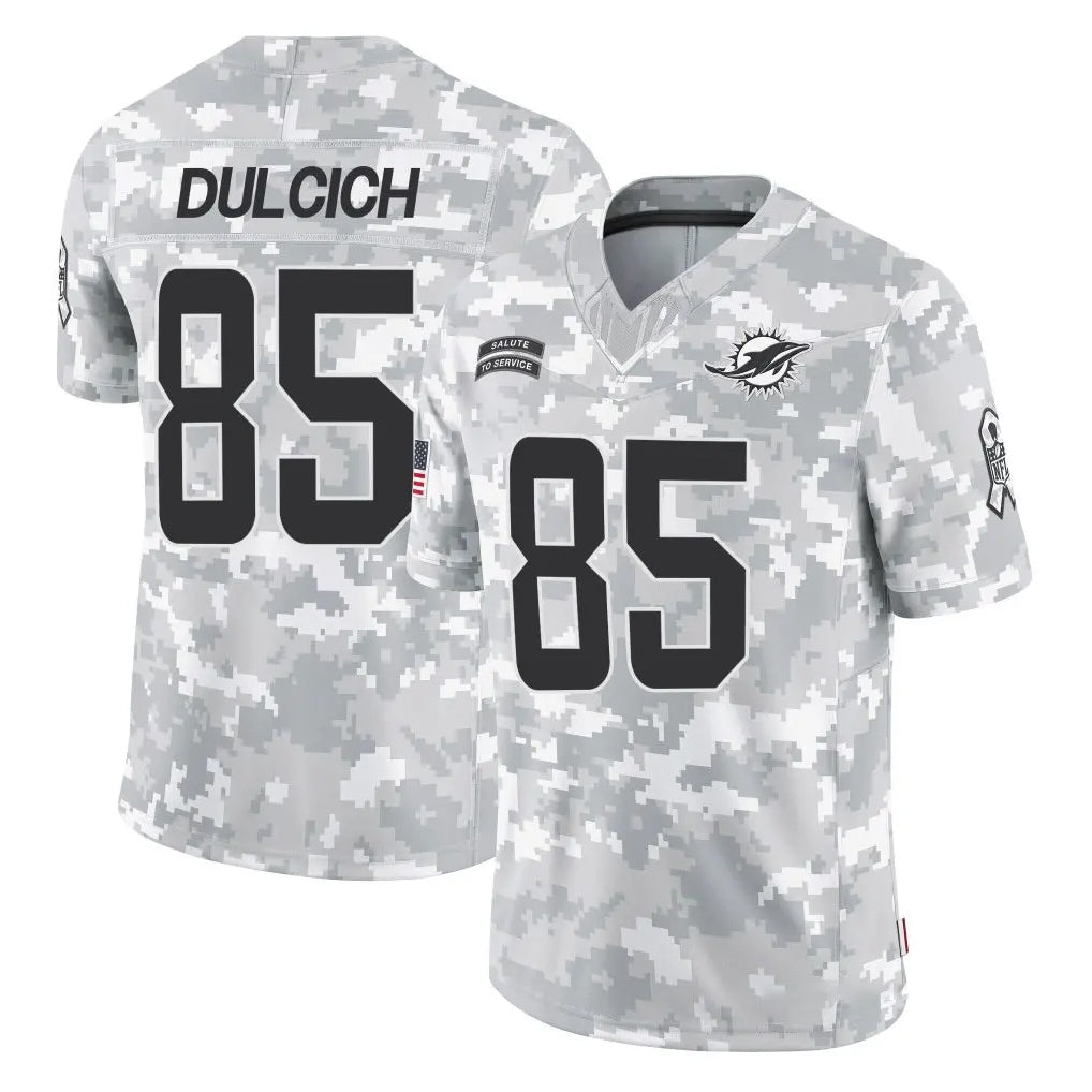 Odoa M.Dolphins #85 Greg Dulcich Player Arctic Camo Salute To Service Limited Game Stitched Jerseys