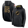Odoa M.Dolphins #85 Greg Dulcich Player Black Salute to Service Hoodies Limited Game Stitched Jerseys