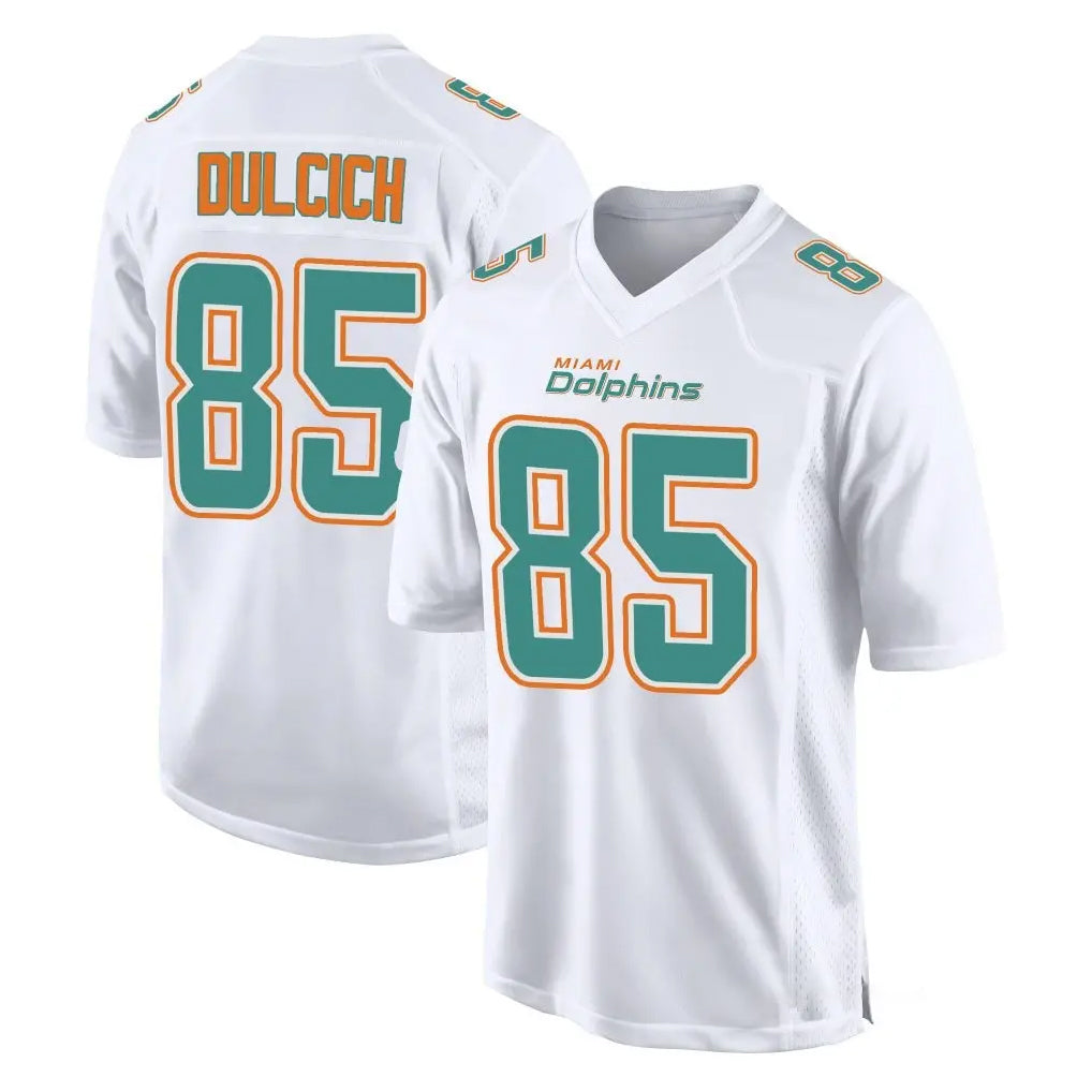 Odoa M.Dolphins #85 Greg Dulcich Player White Fashion Home Game Stitched Jerseys