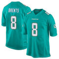 Odoa M.Dolphins #8 JuJu Brents Player Aqua Team Color Home Game Stitched Jerseys
