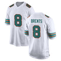 Odoa M.Dolphins #8 JuJu Brents Player White Limited Home Game Stitched Jerseys