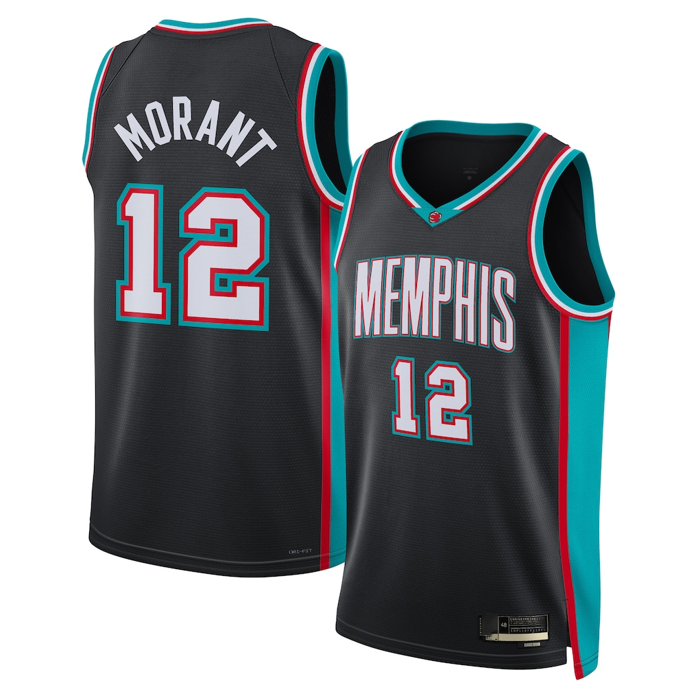 Odoa M.Grizzlies #12 Ja Morant Black Swingman Stitched Jerseys- Classic Edition