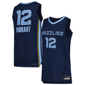 Odoa M.Grizzlies #12 Ja Morant Navy Authentic Stitched Jerseys- Icon Edition