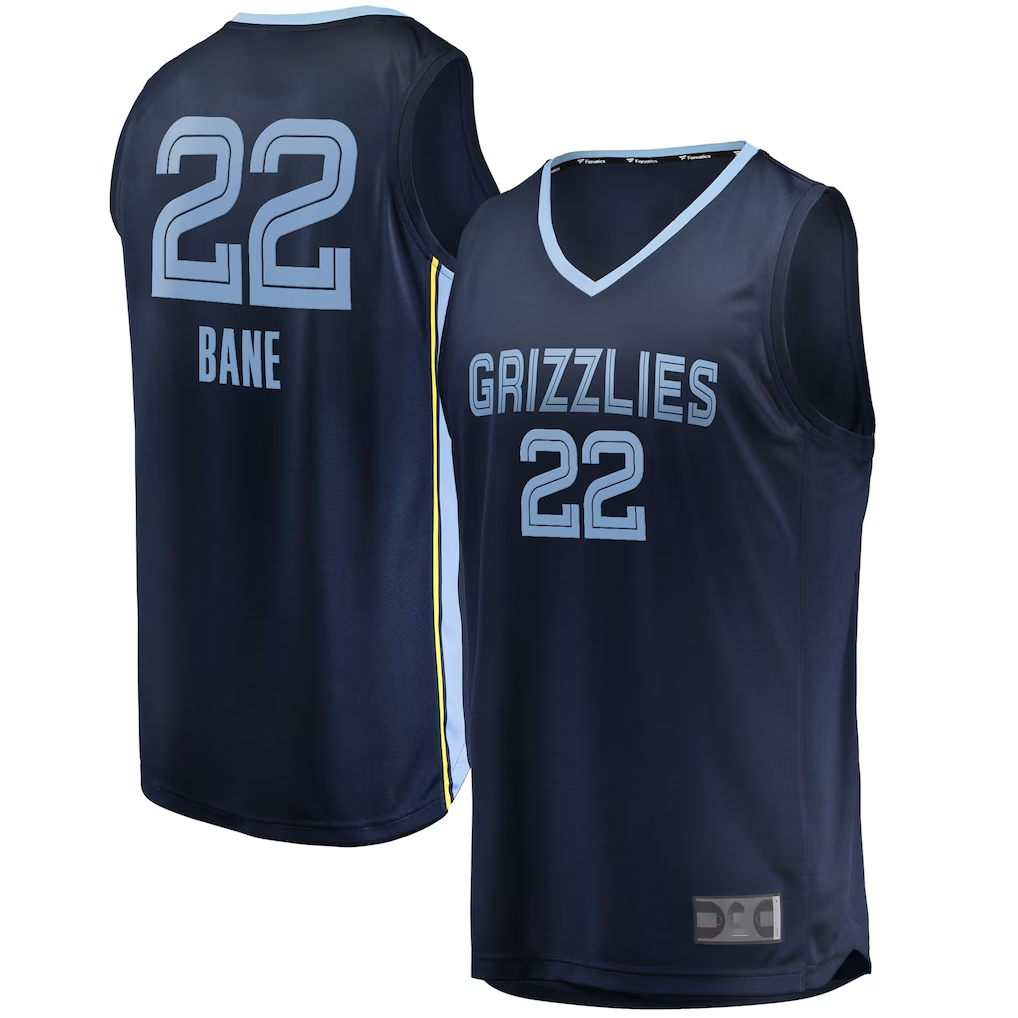 Odoa M.Grizzlies #22 Desmond Bane Navy Fast Break Replica Stitched Jerseys- Icon Edition