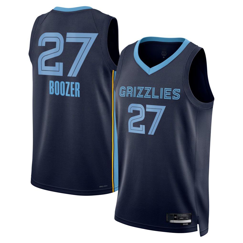 Odoa M.Grizzlies #27 Cameron Boozer Navy 2026 Draft Swingman Stitched Jerseys- Icon Edition