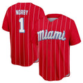 Odoa M.Marlins #1 Connor Norby Player Red City Connect Home Game Stitched Jerseys