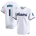 Odoa M.Marlins #1 Connor Norby Player White Home Limited Stitched Jerseys
