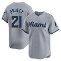 Odoa M.Marlins #21 Graham Pauley Player Gray Home Limited Stitched Jerseys