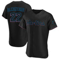 Odoa M.Marlins #22 Sandy Alcantara Player Black Home Limited Elite Stitched Jerseys