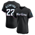 Odoa M.Marlins #22 Sandy Alcantara Player Black Vapor Home Limited Elite Stitched Jerseys