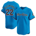 Odoa M.Marlins #22 Sandy Alcantara Player Blue Home Limited Stitched Jerseys