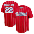 Odoa M.Marlins #22 Sandy Alcantara Player Red City Connect Home Game Stitched Jerseys