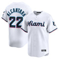 Odoa M.Marlins #22 Sandy Alcantara Player White Home Limited Stitched Jerseys