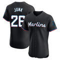 Odoa M.Marlins #26 Janson Junk Player Black Vapor Home Limited Elite Stitched Jerseys