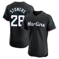 Odoa M.Marlins #28 Kyle Stowers Player Black Vapor Home Limited Elite Stitched Jerseys