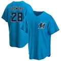 Odoa M.Marlins #28 Kyle Stowers Player Blue Home Game Stitched Jerseys
