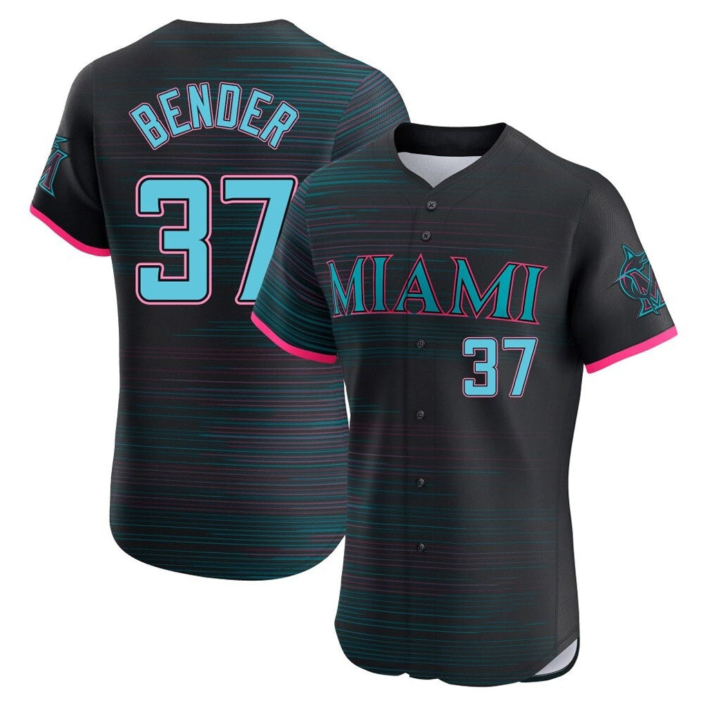 Odoa M.Marlins #37 Anthony Bender Player Black City Connect Home Limited Elite Stitched Jerseys