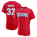 Odoa M.Marlins #37 Anthony Bender Player Red City Connect Home Limited Elite Stitched Jerseys