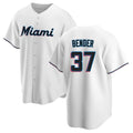 Odoa M.Marlins #37 Anthony Bender Player White  Home Game Stitched Jerseys