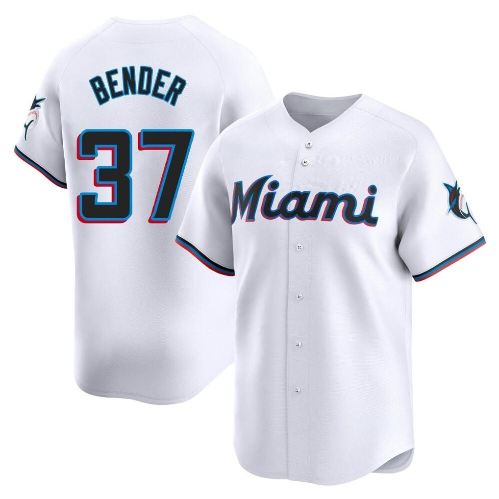 Odoa M.Marlins #37 Anthony Bender Player White  Home Limited Stitched Jerseys