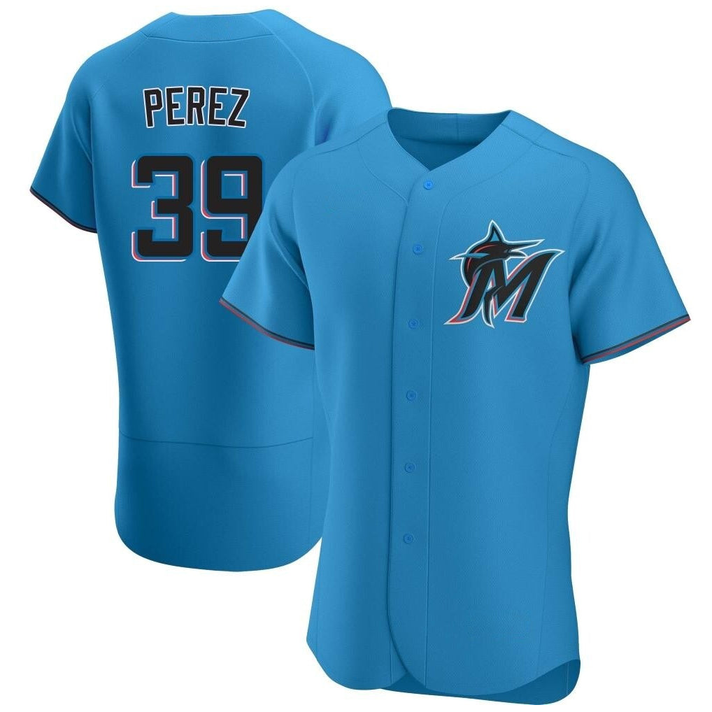 Odoa M.Marlins #39 Eury Perez Player Blue Home Limited Elite Stitched Jerseys