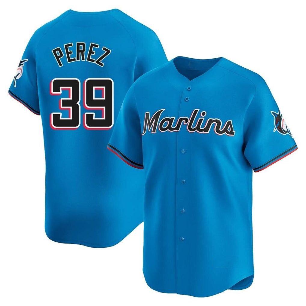 Odoa M.Marlins #39 Eury Perez Player Blue Home Limited Stitched Jerseys