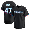 Odoa M.Marlins #47 John King Player Black Home Limited Stitched Jerseys