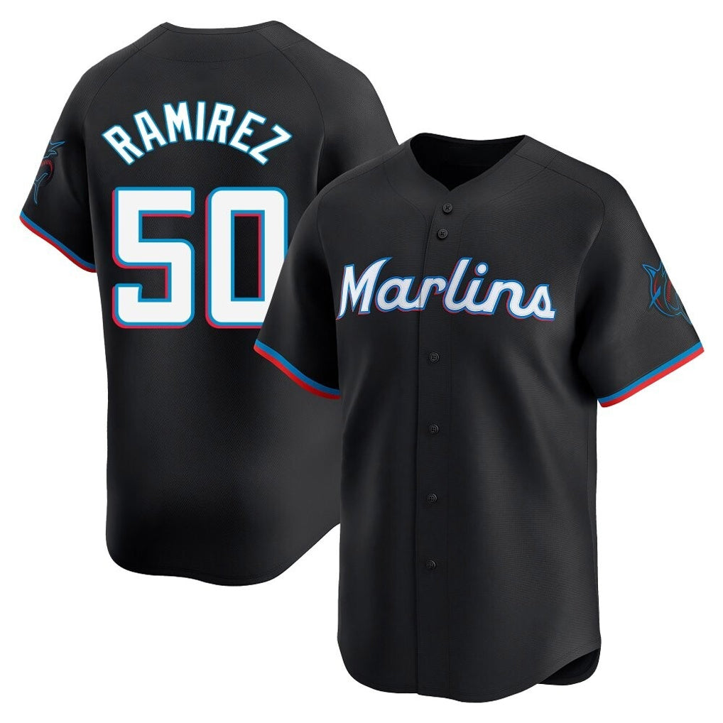 Odoa M.Marlins #50 Agustin Ramirez Player Black  Home Limited Stitched Jerseys