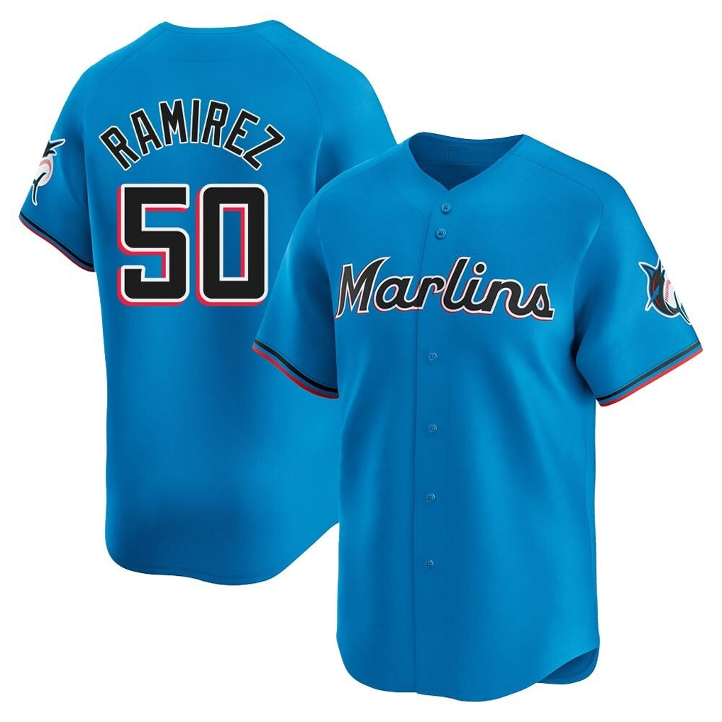 Odoa M.Marlins #50 Agustin Ramirez Player Blue Home Limited Stitched Jerseys