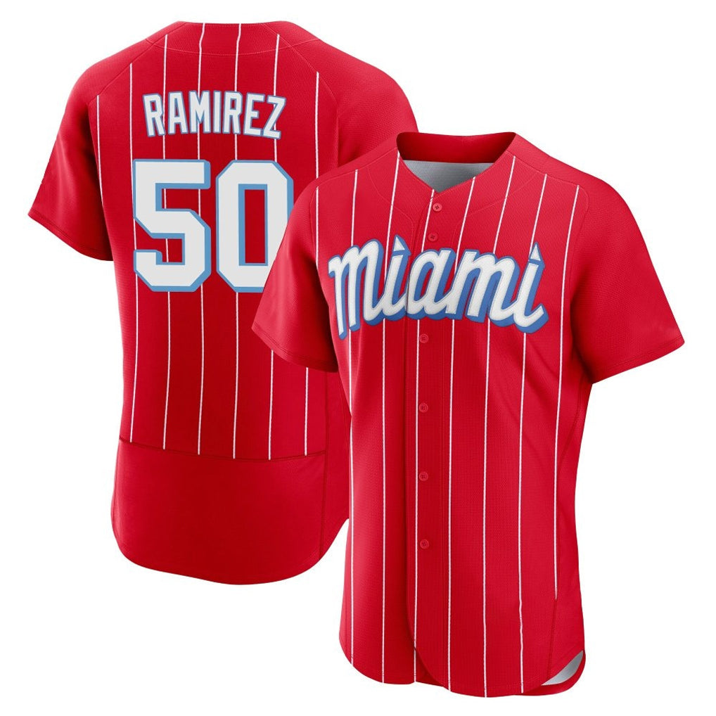 Odoa M.Marlins #50 Agustin Ramirez Player Red City Connect Home Limited Elite Stitched Jerseys