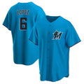 Odoa M.Marlins #6 Otto Lopez Player Blue Home Game Stitched Jerseys