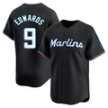 Odoa M.Marlins #9 Xavier Edwards Player Black  Home Limited Stitched Jerseys