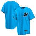 Odoa M.Marlins Blank Player Blue Home Game Stitched Jerseys
