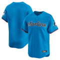 Odoa M.Marlins Blank Player Blue Home Limited Stitched Jerseys