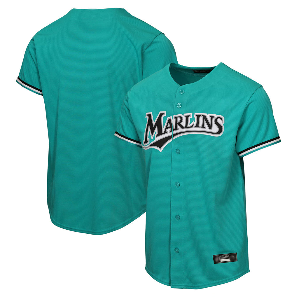 Odoa M.Marlins Blank Player Teal Mitchell & Ness Cooperstown Collection Game Stitched Jerseys