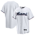 Odoa M.Marlins Blank Player White  Home Game Stitched Jerseys