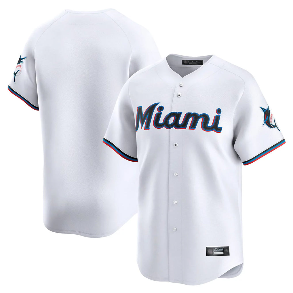 Odoa M.Marlins Blank Player White Home Limited Stitched Jerseys