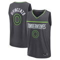 Odoa M.Timberwolves #0 Donte DiVincenzo Charcoal Fast Break Replica Player Stitched Jerseys - Statement Edition