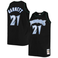Odoa M.Timberwolves #21 Kevin Garnett Mitchell & Ness Black 199798 Big & Tall Hardwood Classics Swingman Stitched Jerseys