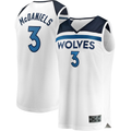 Odoa M.Timberwolves #3 Jaden McDaniels White Fast Break Replica Player Stitched Jerseys - Association Edition