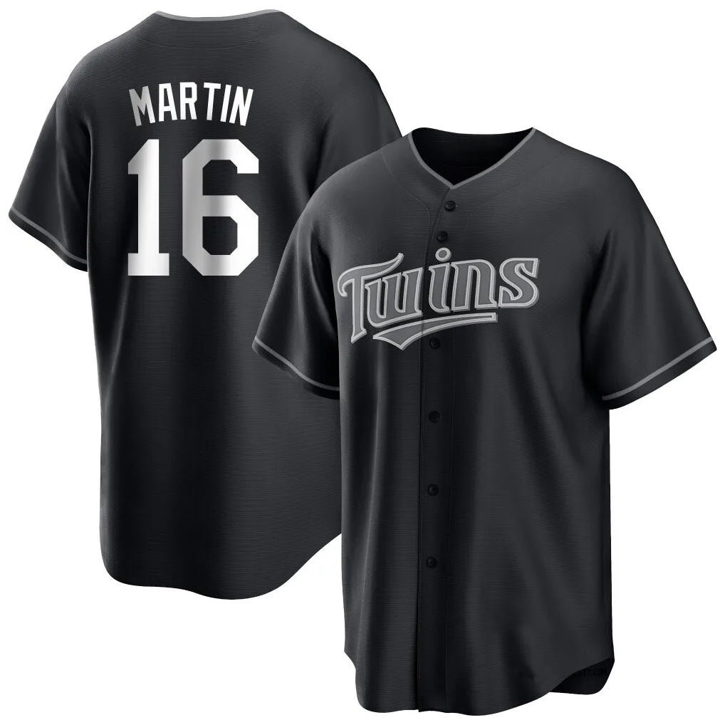 Odoa M.Twins #16 Austin Martin Player Black Home Game Stitched Jerseys