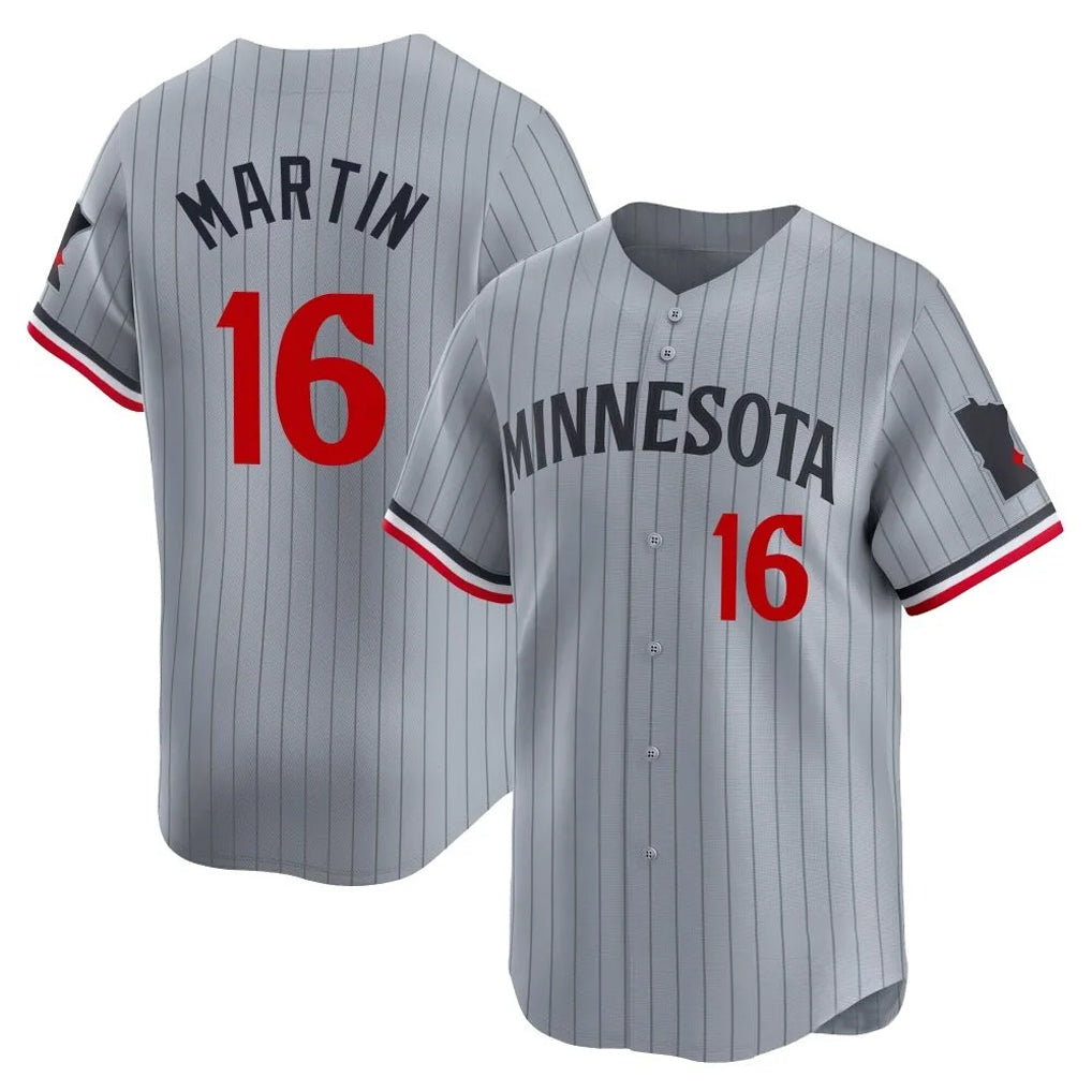 Odoa M.Twins #16 Austin Martin Player Gray Home Limited Stitched Jerseys